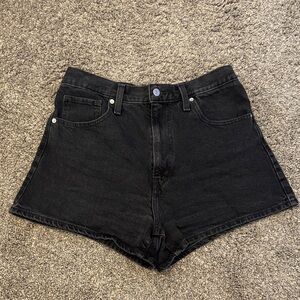 Levi's Black High Waisted Mom Shorts